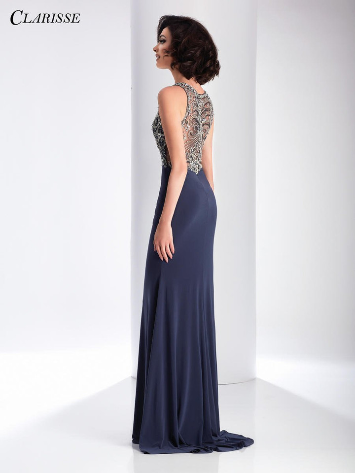 Clarisse 3075 Embellished Bodice Sleeveless Long Prom Dress