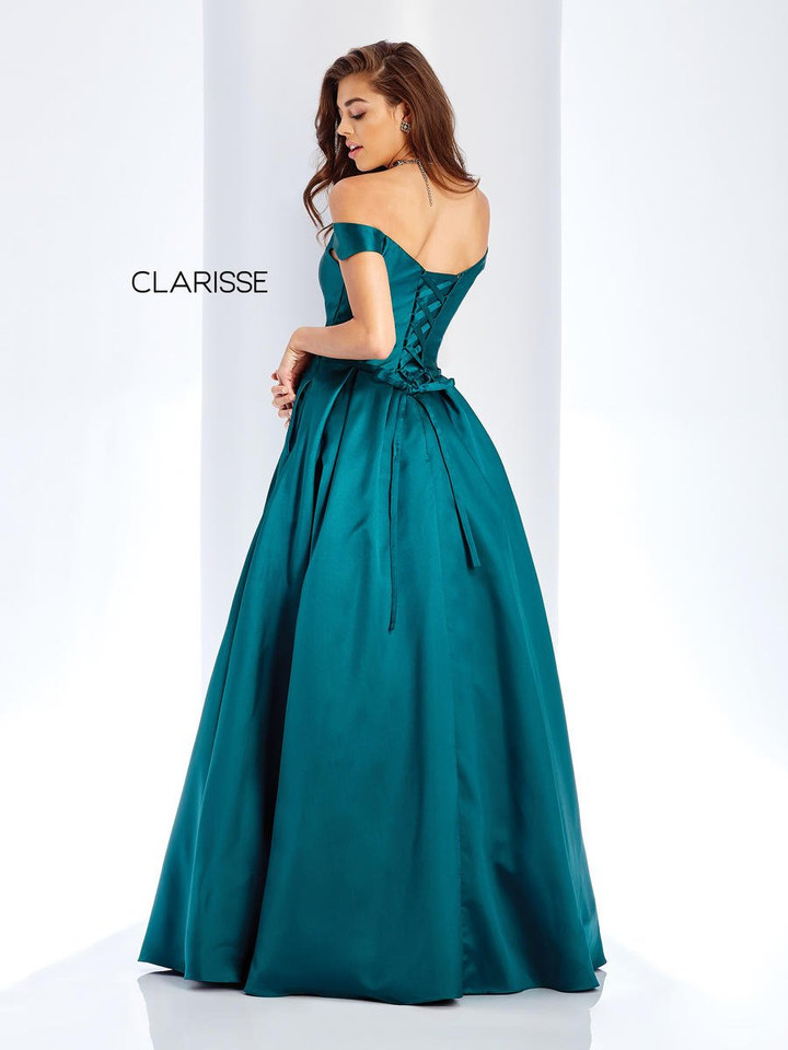 Clarisse 3442 Mikado Sweetheart Bodice Off Shoulder Dress