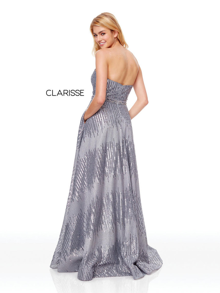 Clarisse 3714 Sequins Sweetheart Neckline Strapless Dress