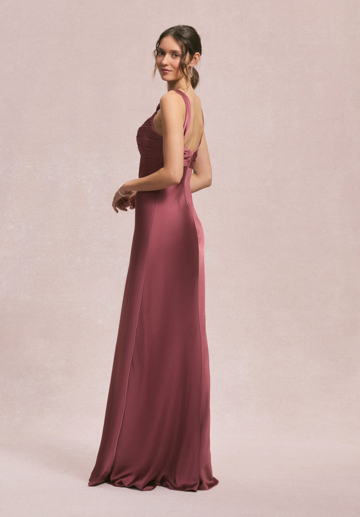 Morilee Bridesmaid 31245 Luxe Satin V-neck Sleeveless Dress
