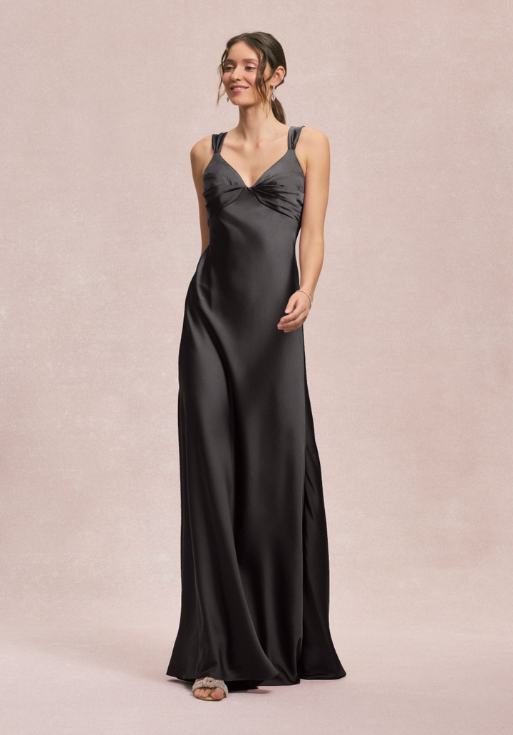 Morilee Bridesmaid 31245 Luxe Satin V-neck Sleeveless Dress