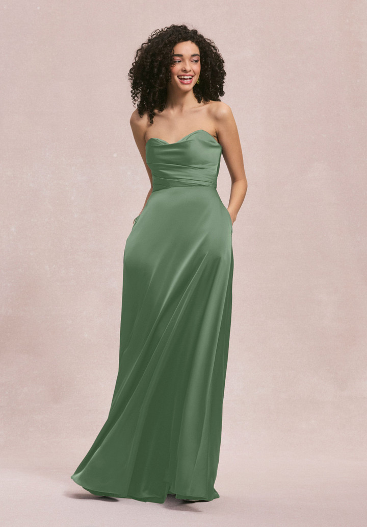 Morilee Bridesmaid 31251 Luxe Satin Strapless A-line Dress