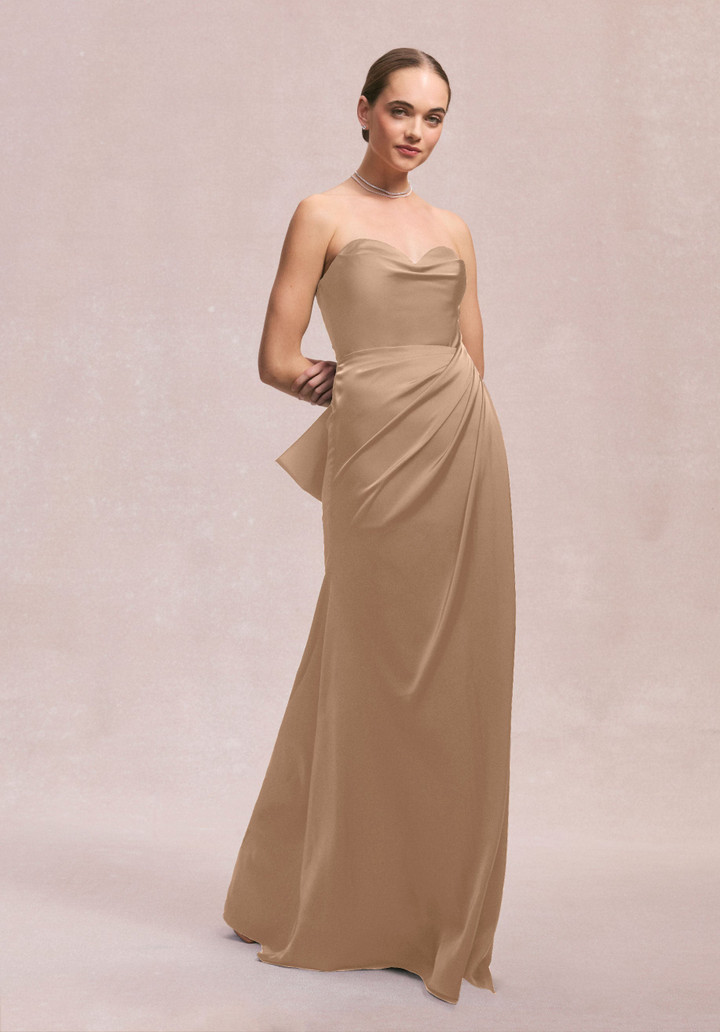 Morilee Bridesmaid 31252 Luxe Satin Strapless Sheath Dress
