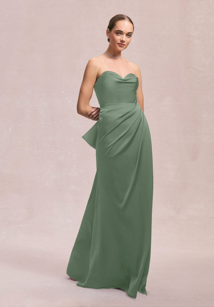 Morilee Bridesmaid 31252 Luxe Satin Strapless Sheath Dress