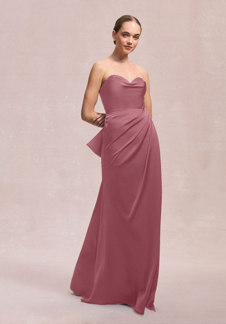 Morilee Bridesmaids 31252 Luxe Satin Strapless Sheath Dress