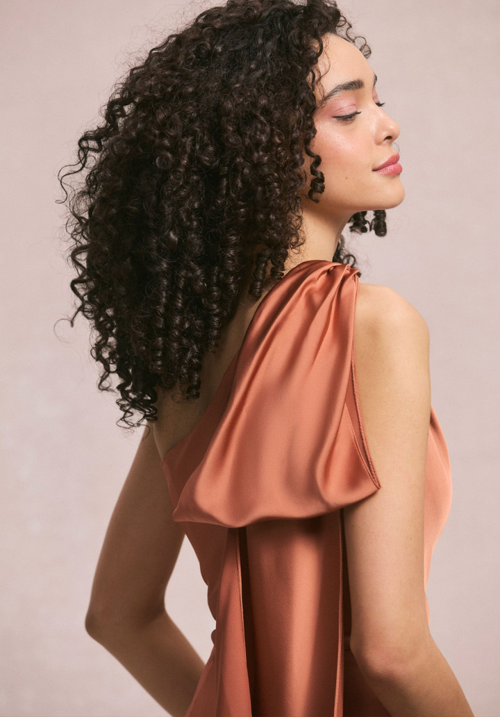 Morilee Bridesmaid 31253 Luxe Satin One Shoulder Long Dress