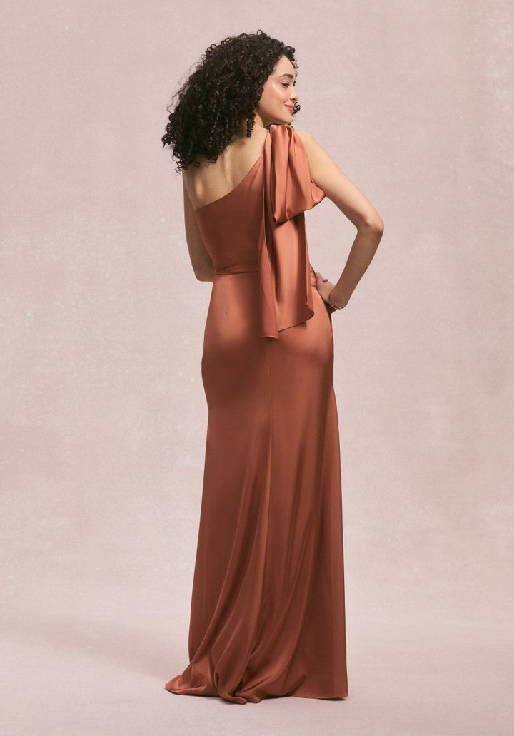 Morilee Bridesmaid 31253 Luxe Satin One Shoulder Long Dress