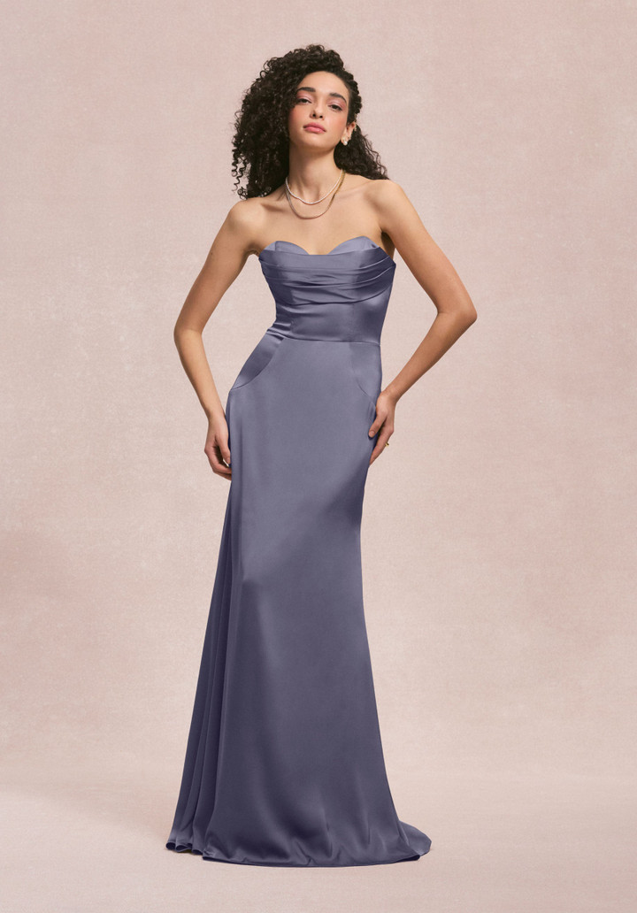 Morilee Bridesmaid 31259 Luxe Satin Strapless Sheath Dress