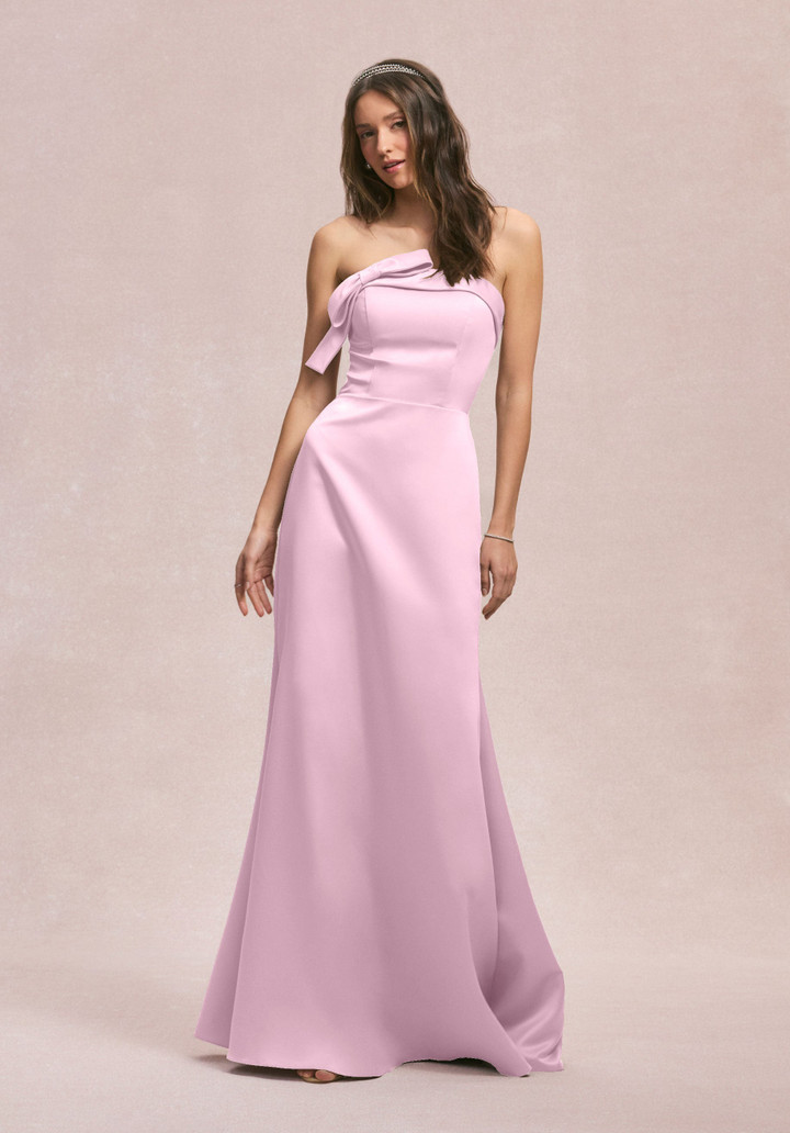 Morilee Bridesmaid 31246 Satin Cuffed Neck Strapless Dress