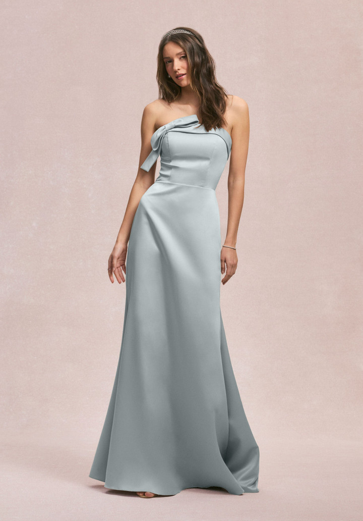 Morilee Bridesmaid 31246 Satin Cuffed Neck Strapless Dress