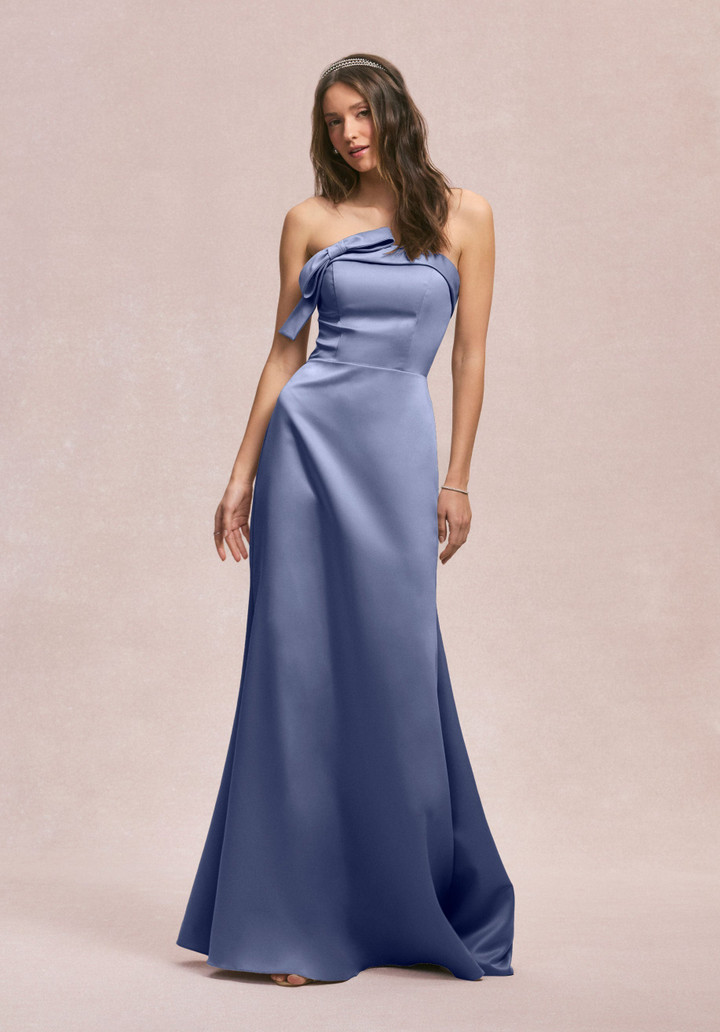 Morilee Bridesmaid 31246 Satin Cuffed Neck Strapless Dress