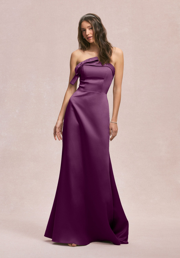 Morilee Bridesmaid 31246 Satin Cuffed Neck Strapless Dress