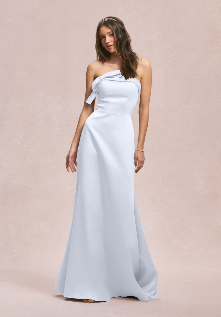 Morilee Bridesmaid 31246 Satin Cuffed Neck Strapless Dress