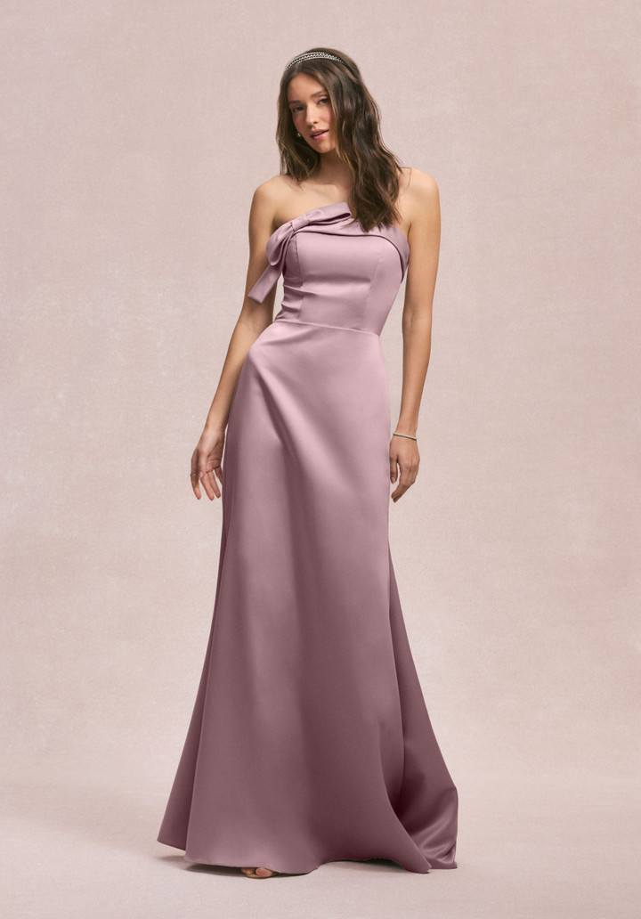 Morilee Bridesmaid 31246 Satin Cuffed Neck Strapless Dress