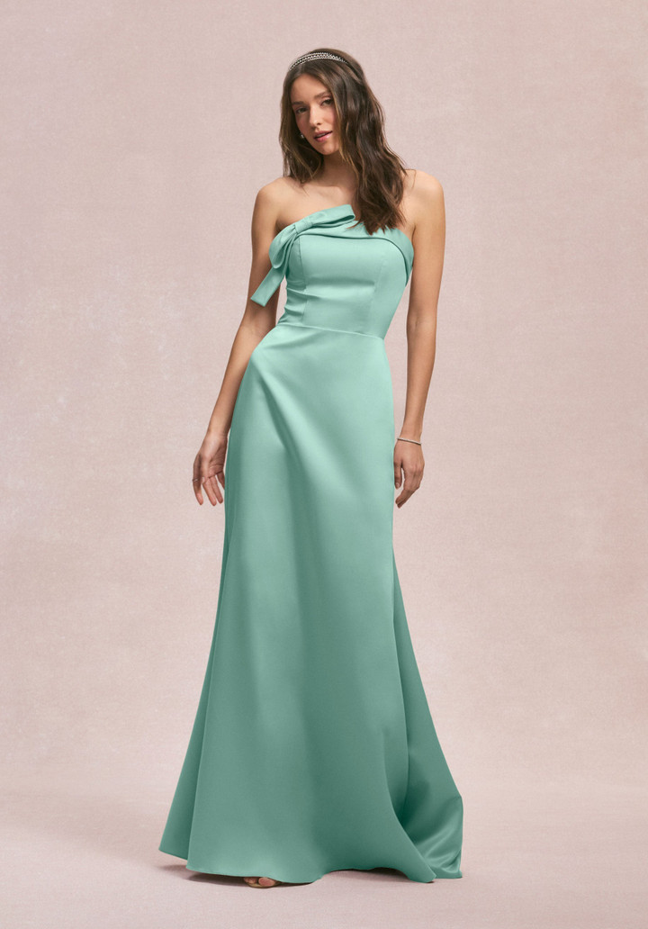 Morilee Bridesmaid 31246 Satin Cuffed Neck Strapless Dress