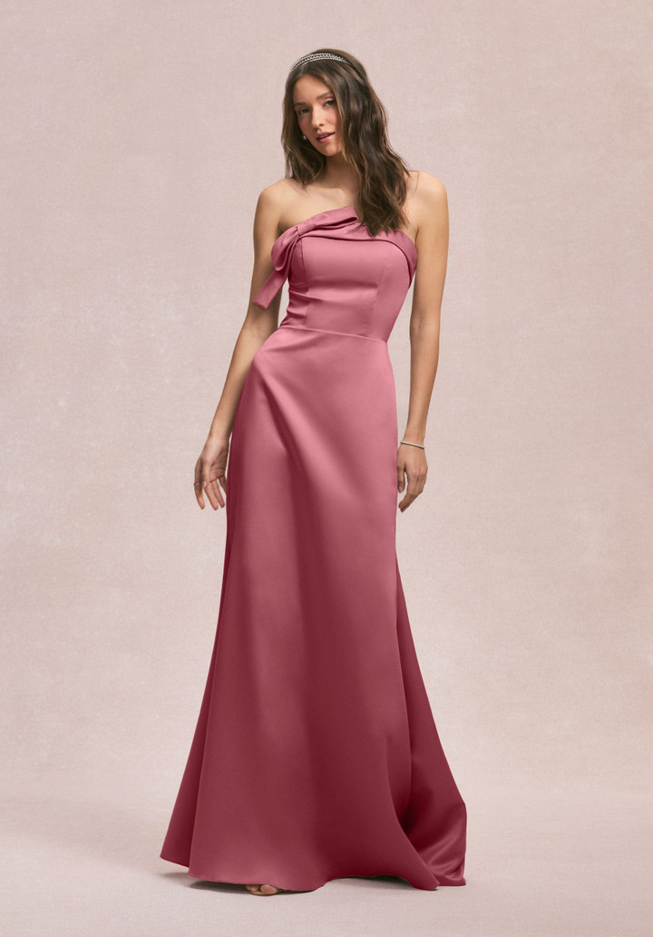 Morilee Bridesmaids 31246 Satin Cuffed Neck Strapless Dress