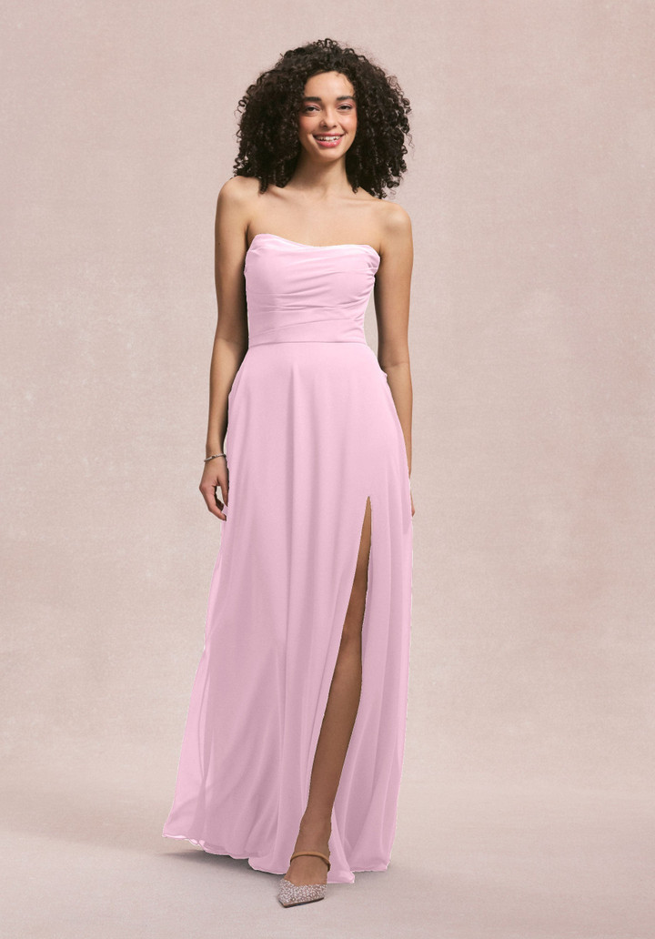 Morilee Bridesmaid 31250 Chiffon Scoop Neck Strapless Dress