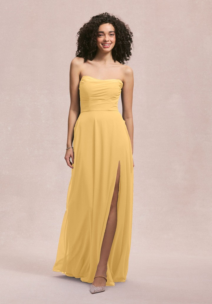 Morilee Bridesmaids 31250 Chiffon Scoop Neck Strapless Dress