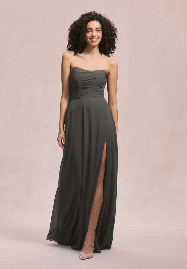 Morilee Bridesmaid 31250 Chiffon Scoop Neck Strapless Dress
