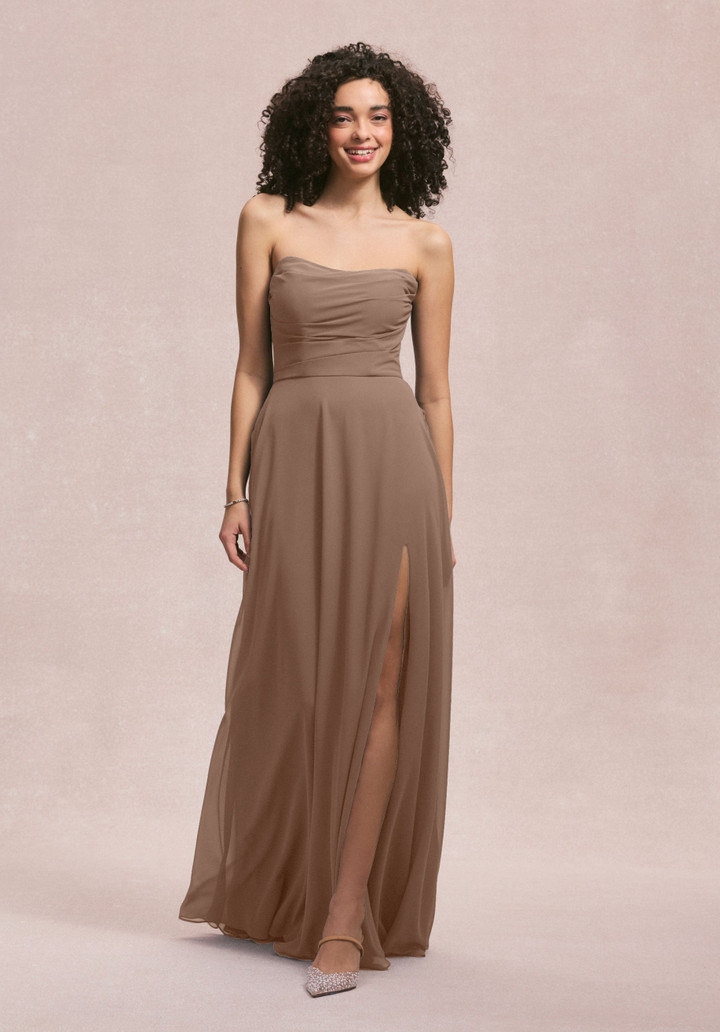Morilee Bridesmaid 31250 Chiffon Scoop Neck Strapless Dress
