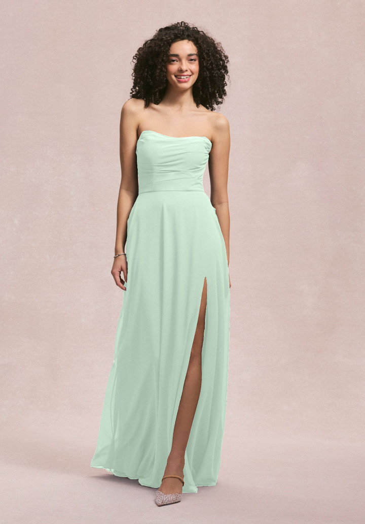 Morilee Bridesmaid 31250 Chiffon Scoop Neck Strapless Dress