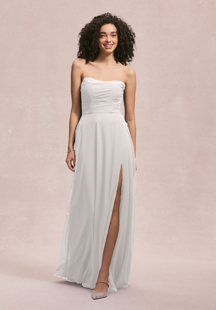 Morilee Bridesmaid 31250 Chiffon Scoop Neck Strapless Dress