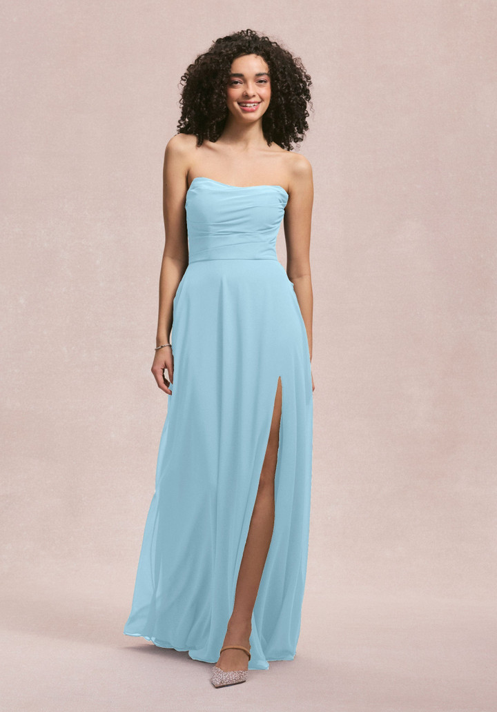 Morilee Bridesmaid 31250 Chiffon Scoop Neck Strapless Dress