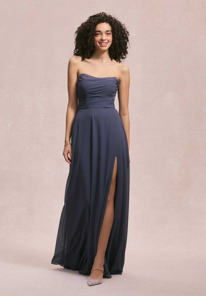 Morilee Bridesmaids 31250 Chiffon Scoop Neck Strapless Dress