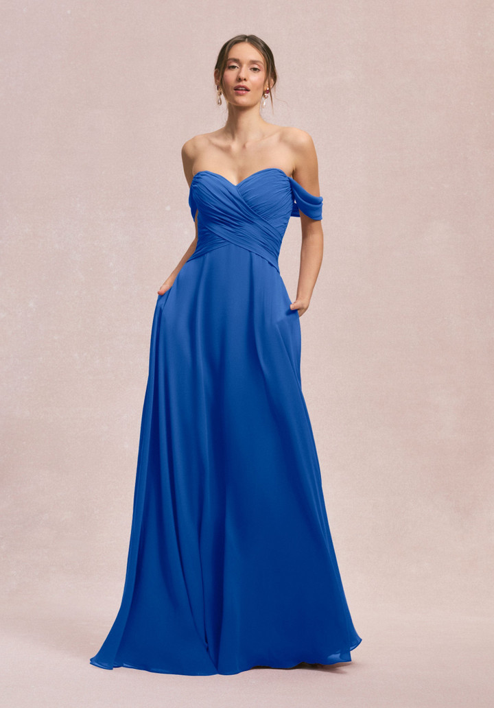 Morilee Bridesmaids 31248 Chiffon Off Shoulder A-line Dress