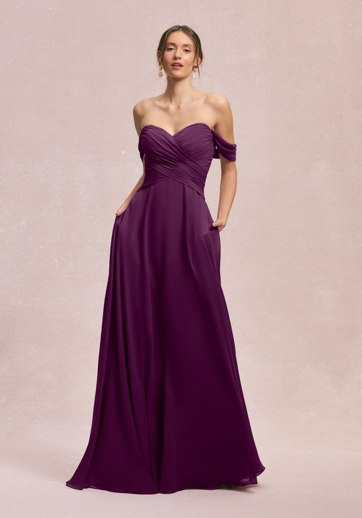 Morilee Bridesmaids 31248 Chiffon Off Shoulder A-line Dress