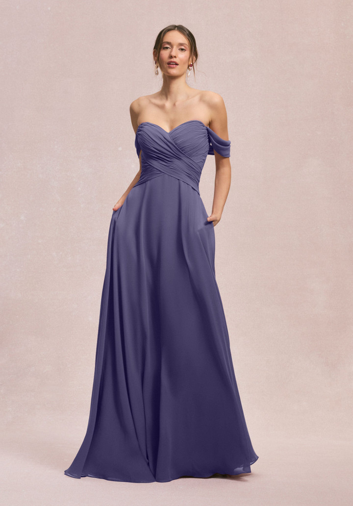 Morilee Bridesmaids 31248 Chiffon Off Shoulder A-line Dress