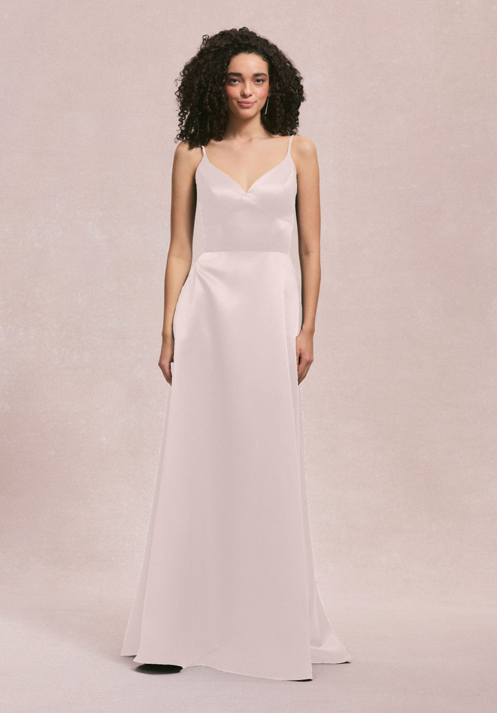 Morilee Bridesmaids 31257 Satin V-Neck Spaghetti Strap Dress