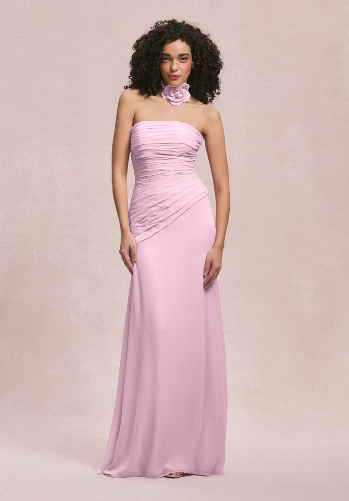 Morilee Bridesmaids 31255 Chiffon Strapless Straight Dress
