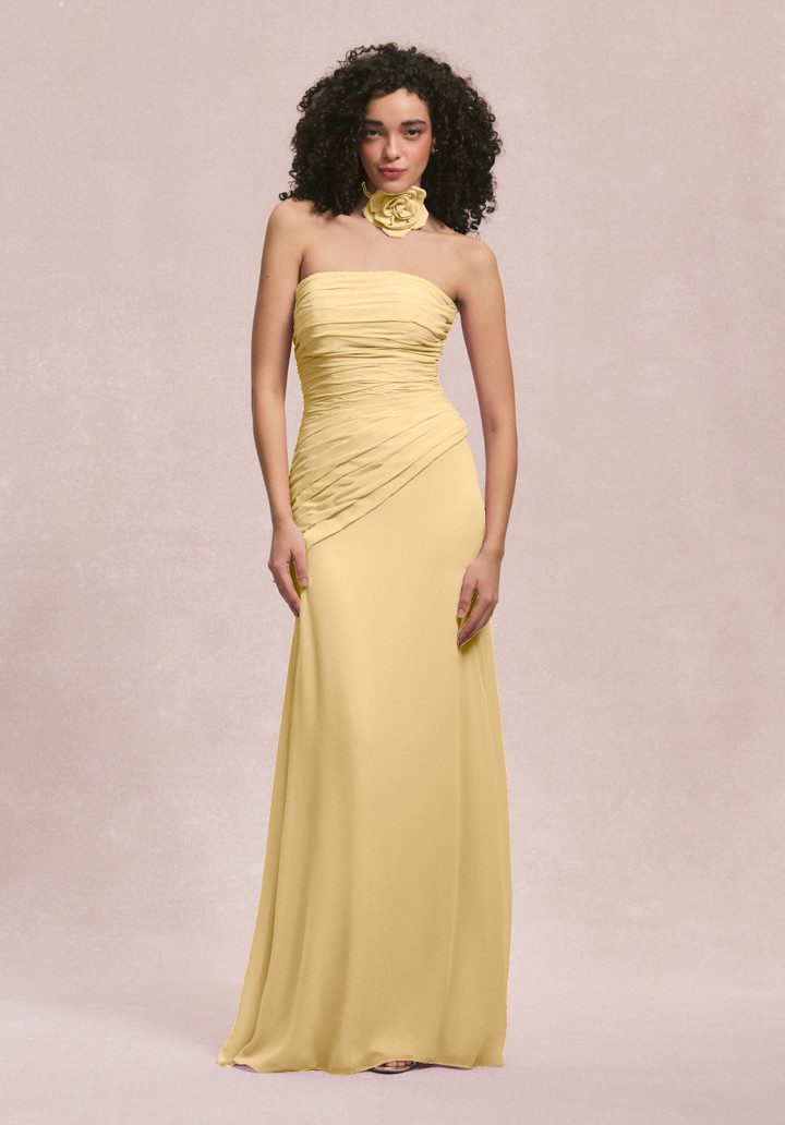 Morilee Bridesmaids 31255 Chiffon Strapless Straight Dress