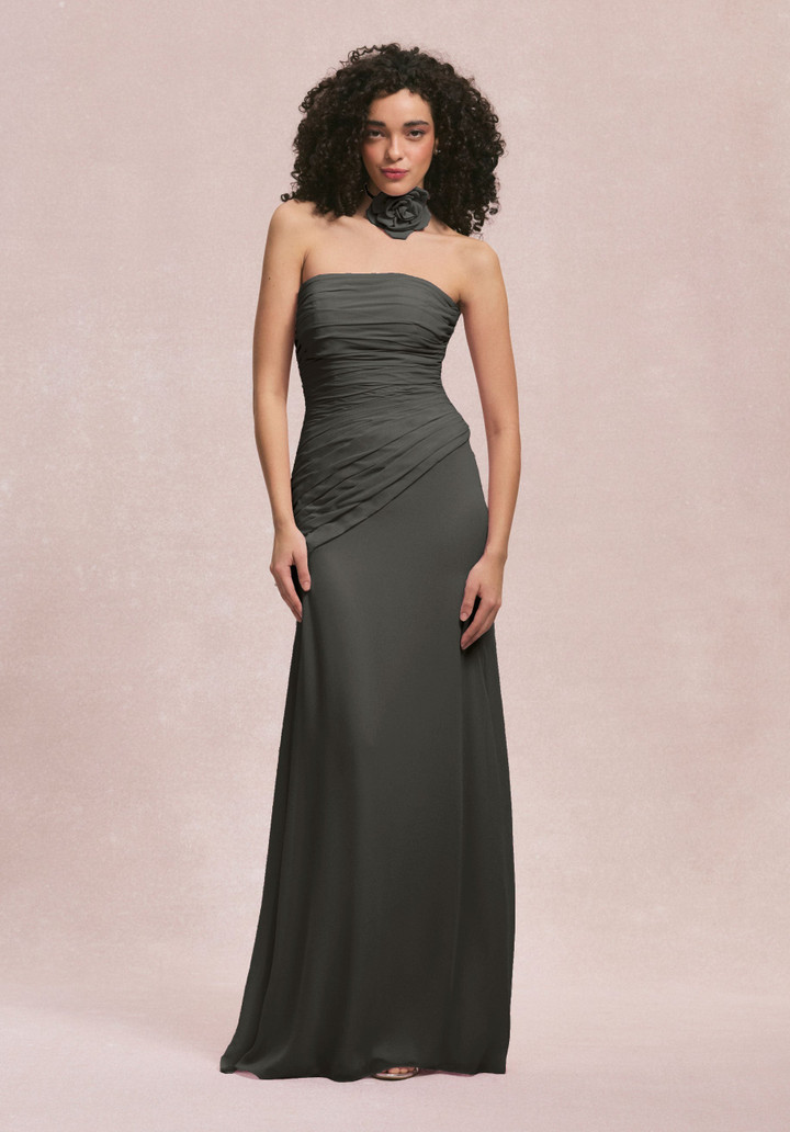 Morilee Bridesmaids 31255 Chiffon Strapless Straight Dress