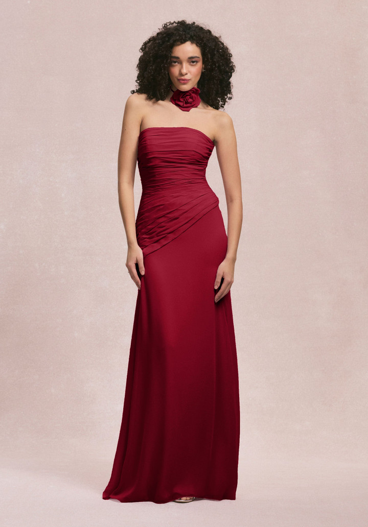 Morilee Bridesmaids 31255 Chiffon Strapless Straight Dress