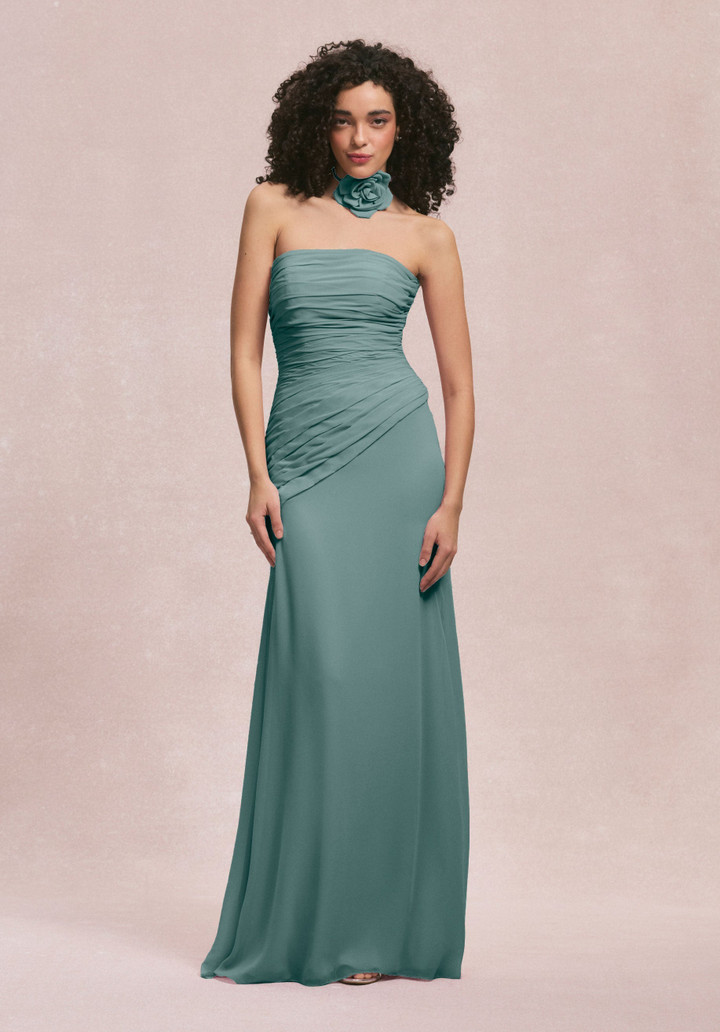 Morilee Bridesmaids 31255 Chiffon Strapless Straight Dress