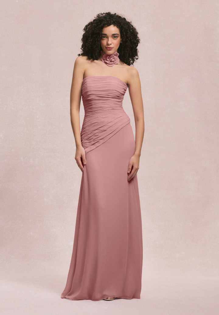 Morilee Bridesmaid 31255 Chiffon Strapless Straight Dress