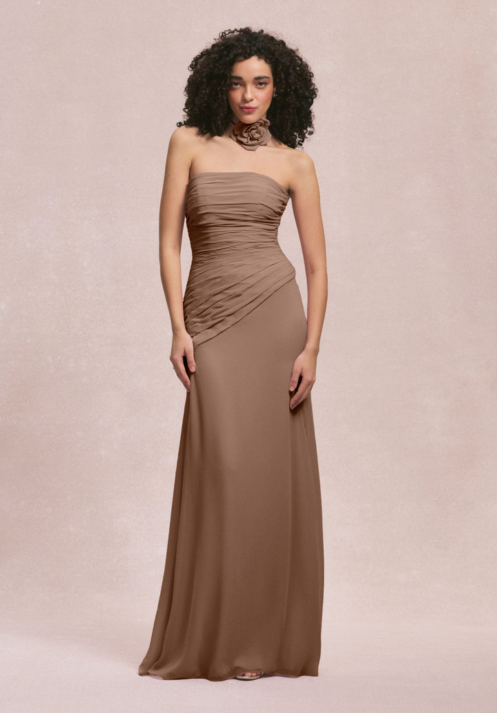Morilee Bridesmaids 31255 Chiffon Strapless Straight Dress