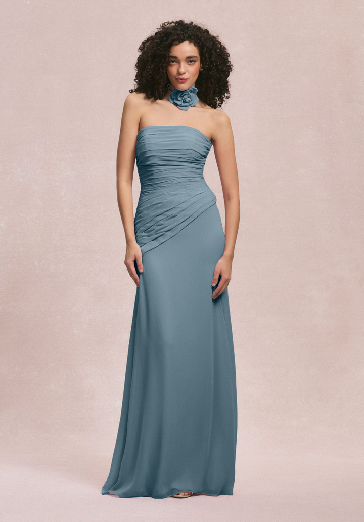 Morilee Bridesmaids 31255 Chiffon Strapless Straight Dress