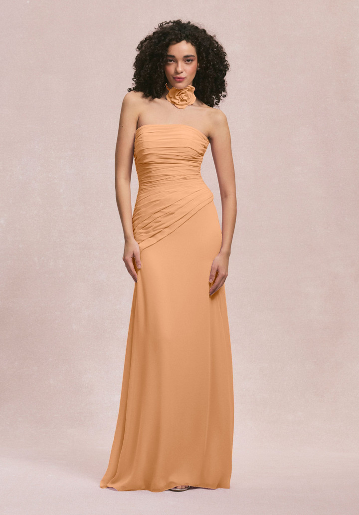 Morilee Bridesmaid 31255 Chiffon Strapless Straight Dress