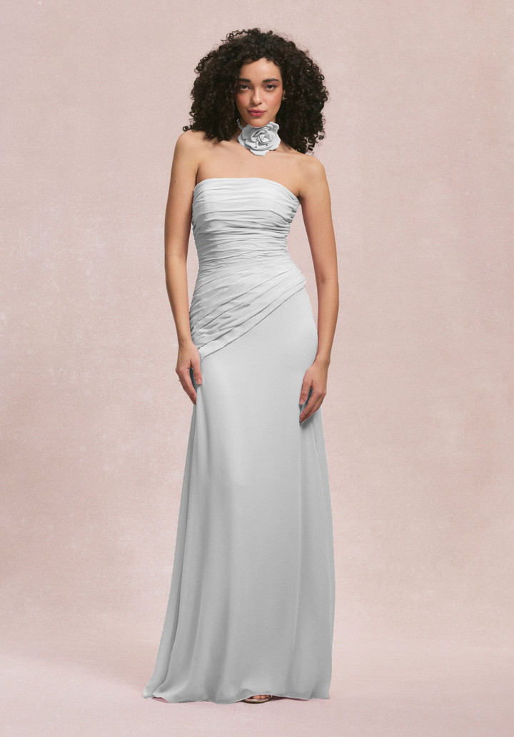 Morilee Bridesmaids 31255 Chiffon Strapless Straight Dress