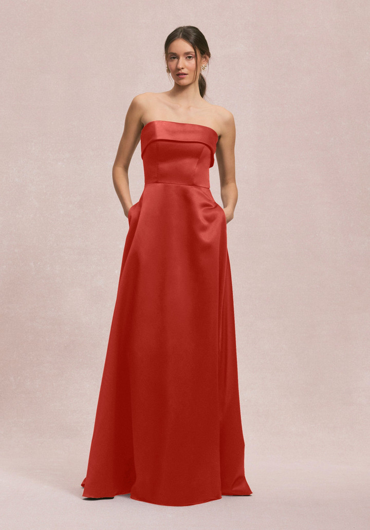 Morilee Bridesmaid 31256 Satin Strapless Straight Dress