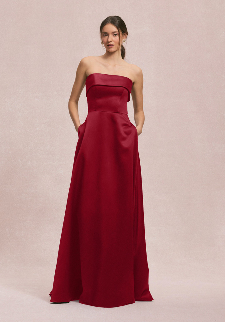 Morilee Bridesmaid 31256 Satin Strapless Straight Dress