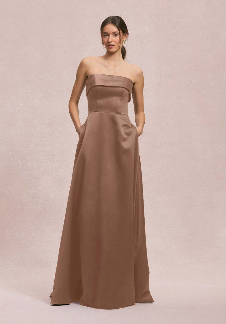 Morilee Bridesmaids 31256 Satin Strapless Straight Dress