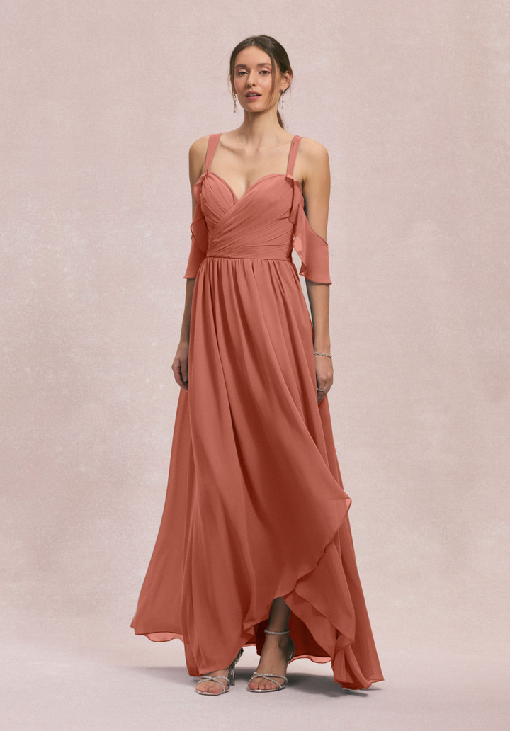 Morilee Bridesmaids 31260 Chiffon Straps Off Shoulder Dress