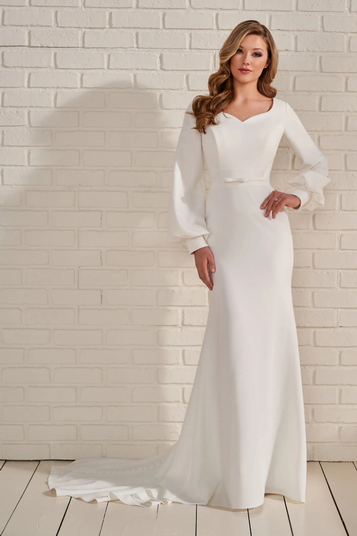 Modest by Mon Cheri MOD953 Lining Long Sleeve Wedding Dress