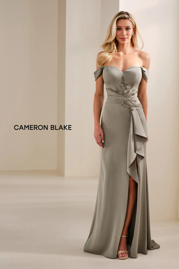 Cameron Blake by Mon Cheri CB902 Crepe Sweetheart Neck Dress