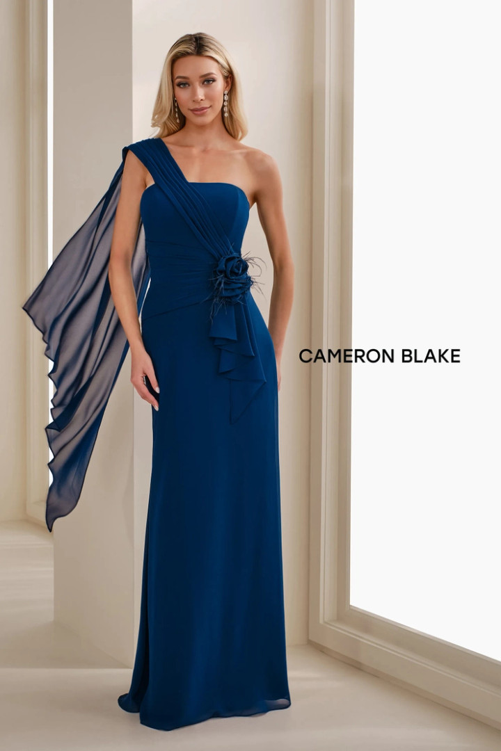 Cameron Blake by Mon Cheri CB908 Chiffon One Shoulder Dress