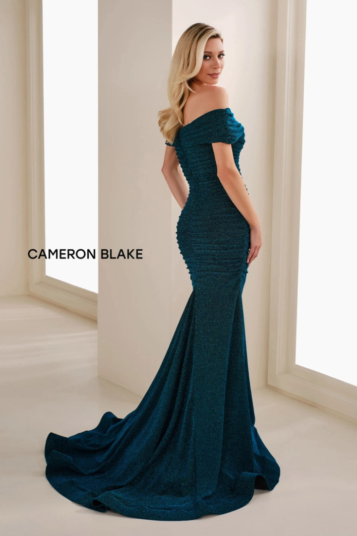 Cameron Blake by Mon Cheri CB910 Stretch Glitter Long Dress